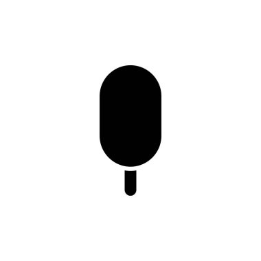 Dondurma, Tatlı Katı Simge Tanıtım Logosu Şablonu. Birçok Amaç İçin Uygun.