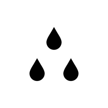 Su damlası, Su Damlası, Sıvı Katı Simge Vektör Çizim Logosu Şablonu. Birçok Amaç İçin Uygun.