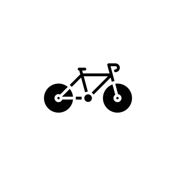 Rower Bicycle Solid Icon Wektor Ilustracja Szablon Logo Nadaje Się — Wektor stockowy