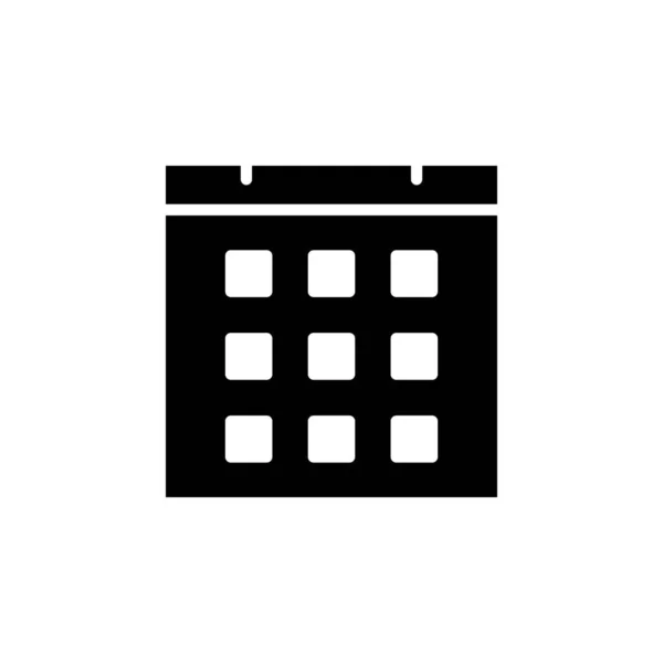 Kalendarz Harmonogram Data Solid Icon Wektor Ilustracja Szablon Logo Nadaje — Wektor stockowy