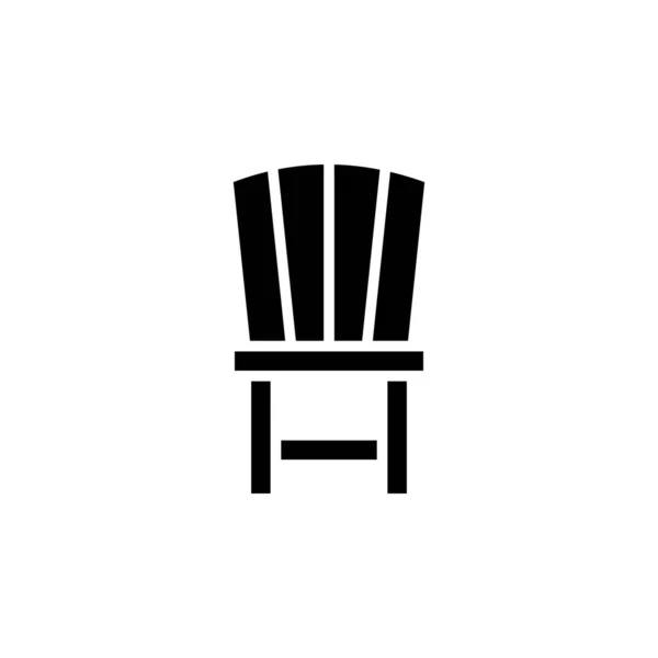 Chair Seat Solid Icon Vector Illustration Logo Template 사람들에게 적합하다 — 스톡 벡터