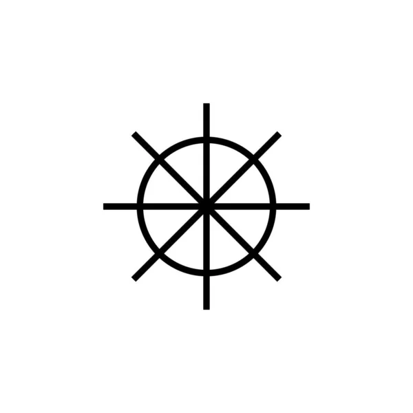 Szablon Logo Steru Żeglarstwa Statku Łodzi Solid Icon Wektor Ilustracji — Wektor stockowy