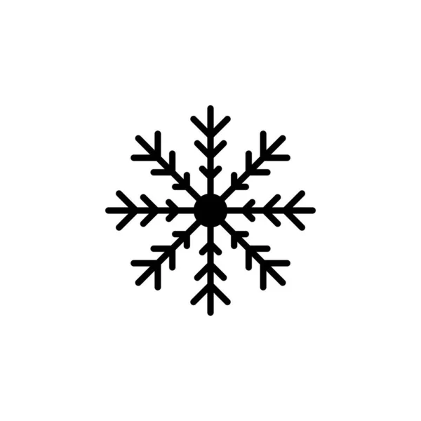 Modèle Logo Illustration Vectorielle Icône Solide Flocon Neige Neige Neige — Image vectorielle