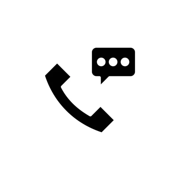 コール センター 電話固体アイコンベクトルイラストロゴテンプレート 多くの目的に適した — ストックベクタ