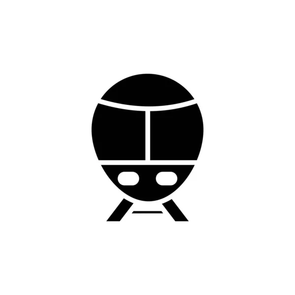 Tren, Lokomotif, Taşımacılık Katı Simge Vektör Çizim Logosu Şablonu. Birçok Amaç İçin Uygun.