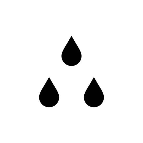 Wassertropfen Wasser Tröpfchen Flüssige Feste Icon Vector Illustration Logo Template — Stockvektor