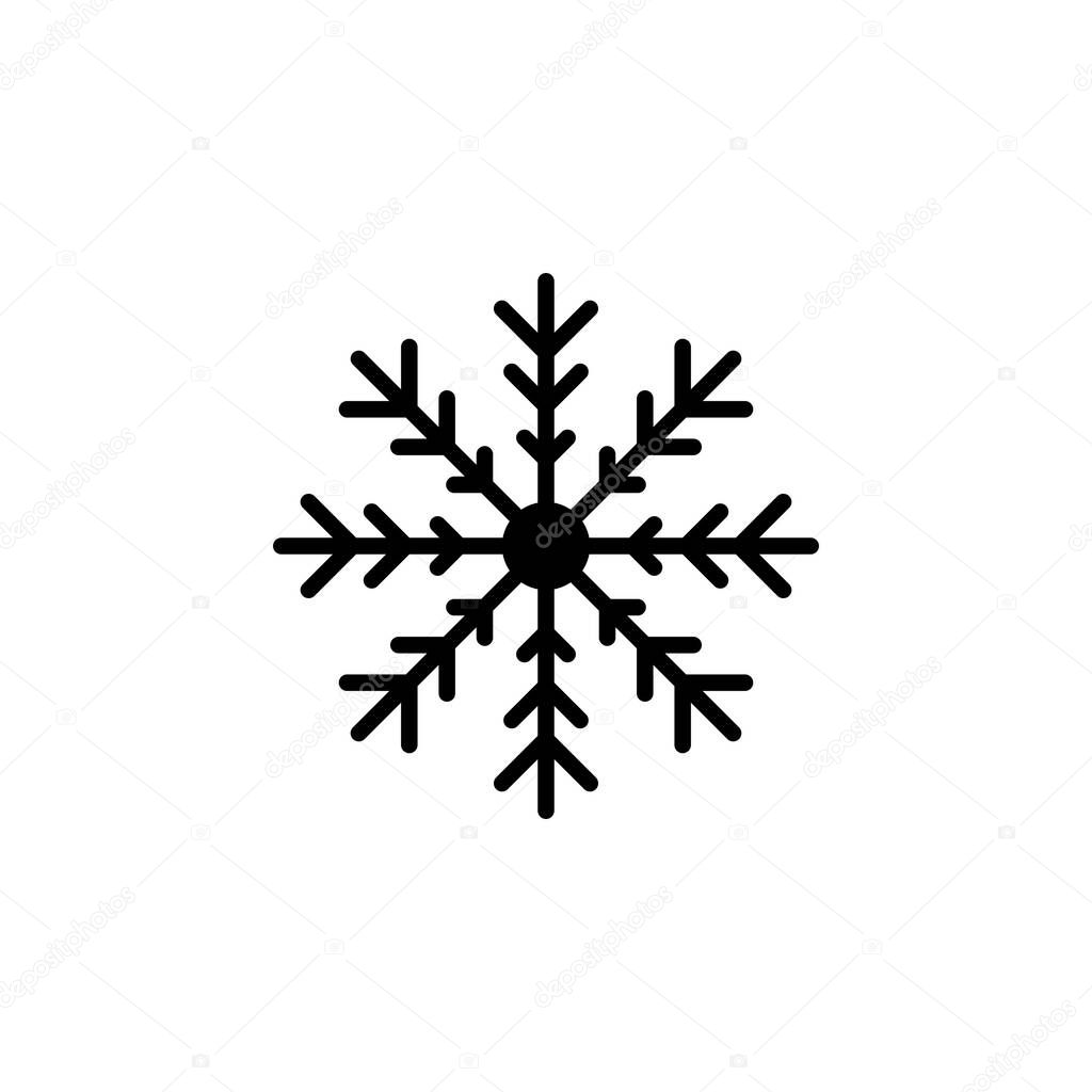 Winter, Snowfall, Snow, Snowflake Solid Icon Vector Illustration Logo Template. Suitable For Many Purposes.