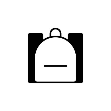 Sırt çantası, okul, sırt çantası, Sırt çantası Katı Hat Simgesi Tanıtım Logosu Şablonu. Birçok Amaç İçin Uygun.