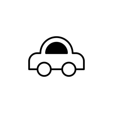 Araba, Otomobil, Taşımacılık Katı Hat Simgesi Tanıtım Logosu Şablonu. Birçok Amaç İçin Uygun.