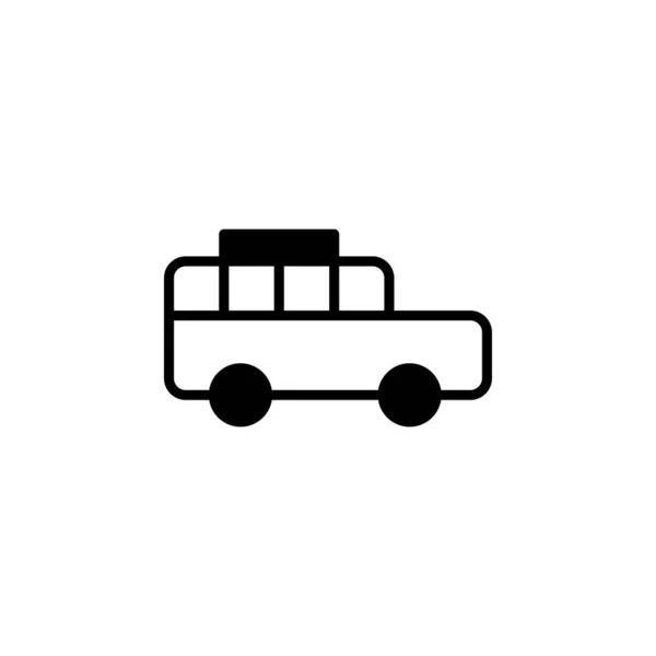 Taksówki Podróże Transport Solid Line Ikona Wektor Ilustracja Szablon Logo — Wektor stockowy
