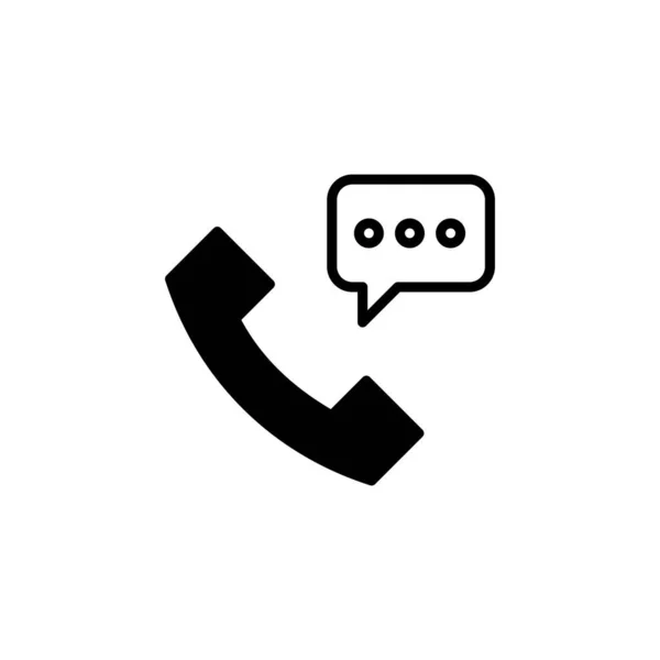 Bel Centrum Telefoon Solid Line Icon Vector Illustration Logo Template — Stockvector