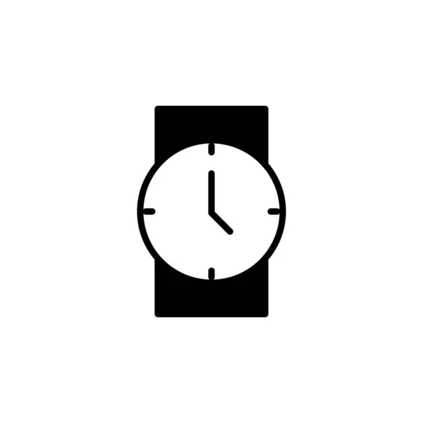 Klok Timer Time Solid Line Icon Vector Illustratie Logo Template — Stockvector