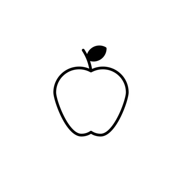 Obst Frisch Gesund Solid Line Icon Vector Illustration Logo Template — Stockvektor