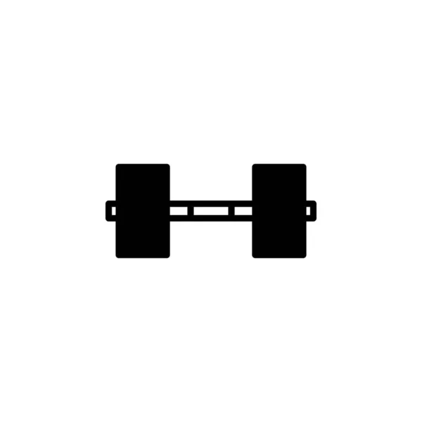 Jimnastik Spor Salonu Ağırlık Katı Hat Simgesi Simgesi Tanıtım Logosu — Stok Vektör