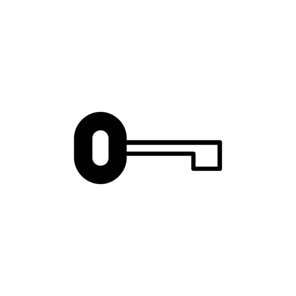 Templat Logo Ikon Vektor Garis Solid Kunci Cocok Untuk Banyak - Stok Vektor