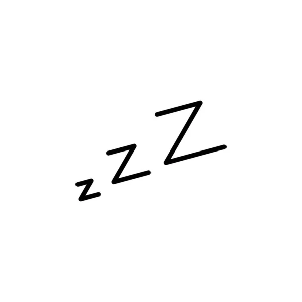 Sleep Nap Noite Solid Line Icon Vector Ilustração Logo Template —  Vetores de Stock