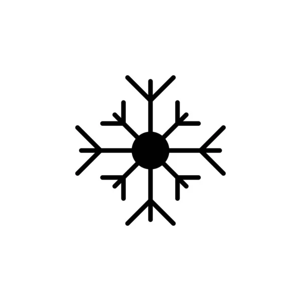 Invierno Nevada Nieve Copo Nieve Línea Sólida Icono Vector Ilustración — Archivo Imágenes Vectoriales