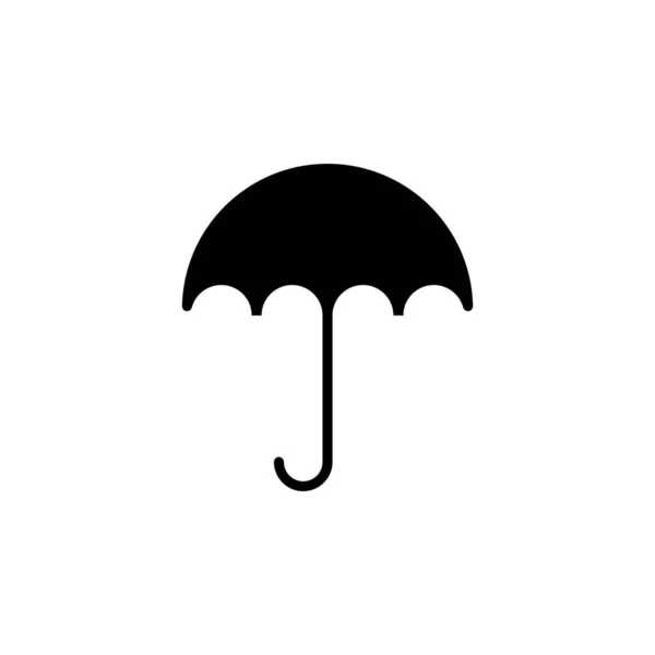 Guarda Chuva Tempo Proteção Linha Sólida Ícone Vetor Ilustração Logo — Vetor de Stock