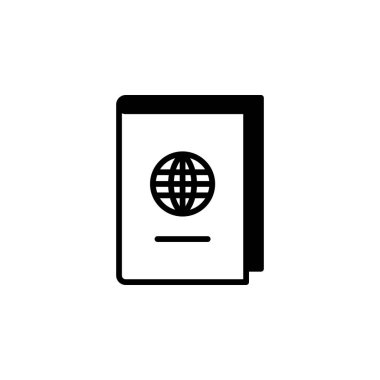 Pasaport, Seyahat, İş Sağlamlığı Hattı Simge Tanımlama Logosu Şablonu. Birçok Amaç İçin Uygun.