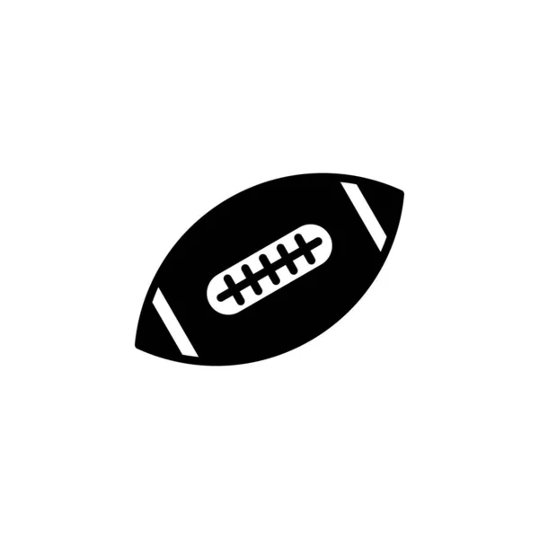 美式足球 橄榄球实线图标矢量图解图标模板 适用于多种用途 — 图库矢量图片