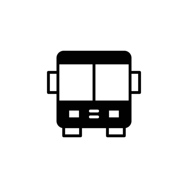 Bus Autobus Openbaar Vervoer Solid Line Icon Vector Illustratie Logo — Stockvector