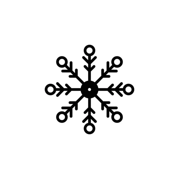 Modèle Logo Illustration Vectorielle Icône Ligne Solide Hiver Neige Neige — Image vectorielle