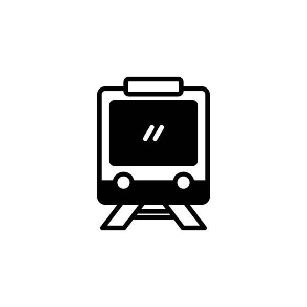 Treno Locomotiva Trasporto Solid Line Icon Vector Illustration Logo Template — Vettoriale Stock