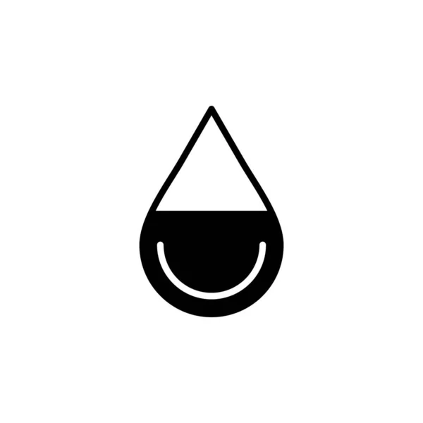 Plantilla Logotipo Ilustración Vectorial Iconos Línea Sólida Líquida Gota Agua — Vector de stock