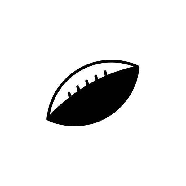 Rugby American Football Solid Line Icon Vector Illustration Logo Vorlage — Stockvektor