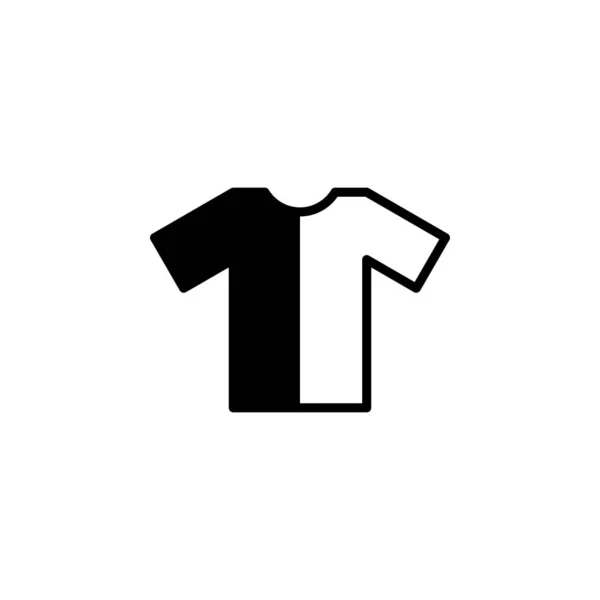 Camicia Moda Polo Abbigliamento Solid Line Icon Vector Illustration Logo — Vettoriale Stock