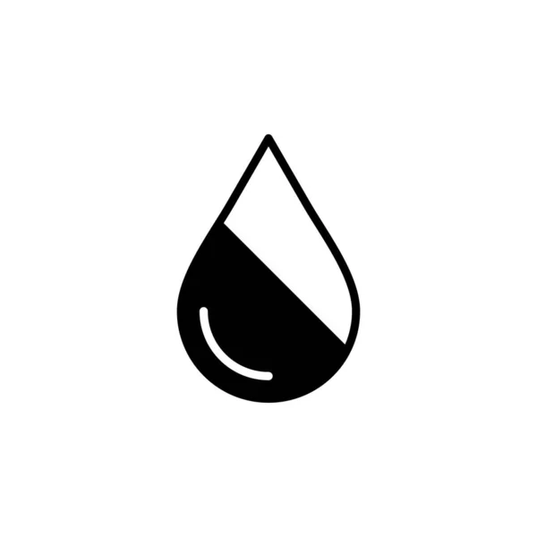 Wassertropfen Wasser Tropfen Flüssige Solid Line Icon Vector Illustration Logo — Stockvektor