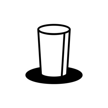 Şapka, Aksesuar, Moda Katı Satır Simgesi Vektör İllüstrasyon Logo Şablonu. Birçok Amaç İçin Uygun.