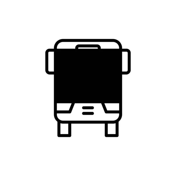 Bus Autobus Veřejné Doprava Solid Line Icon Vector Ilustration Logo — Stockový vektor