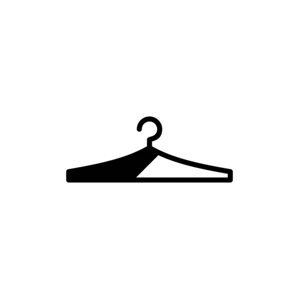 Clothes Hanger Solid Line Icon Vector Illustration Logo Template Suitable — Stock Vector