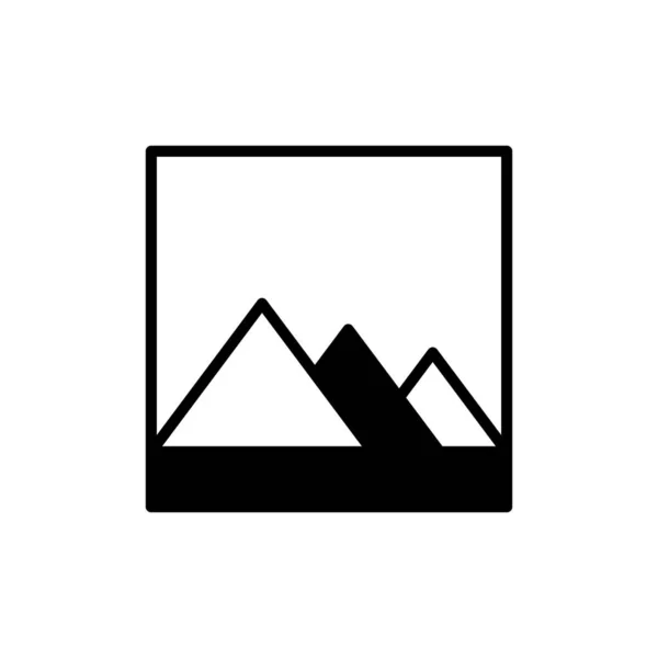 Bild Galerie Image Solid Line Icon Vector Illustration Logo Template — Stockvektor