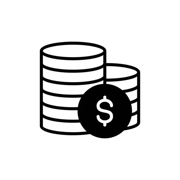 Geld Cash Rijkdom Betaling Solid Line Icoon Vector Illustratie Logo — Stockvector