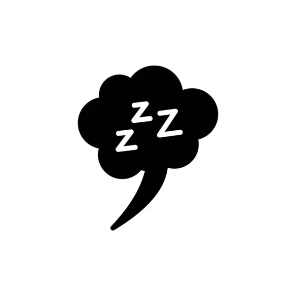 Slaap Nap Nacht Solid Line Icoon Vector Illustratie Logo Template — Stockvector