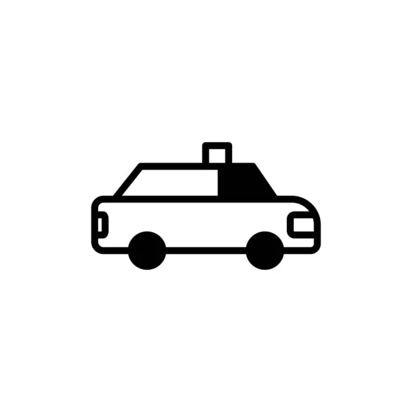Taxi Travel Transportation Solid Line Icon Vector Illustration Logo Template — 스톡 벡터