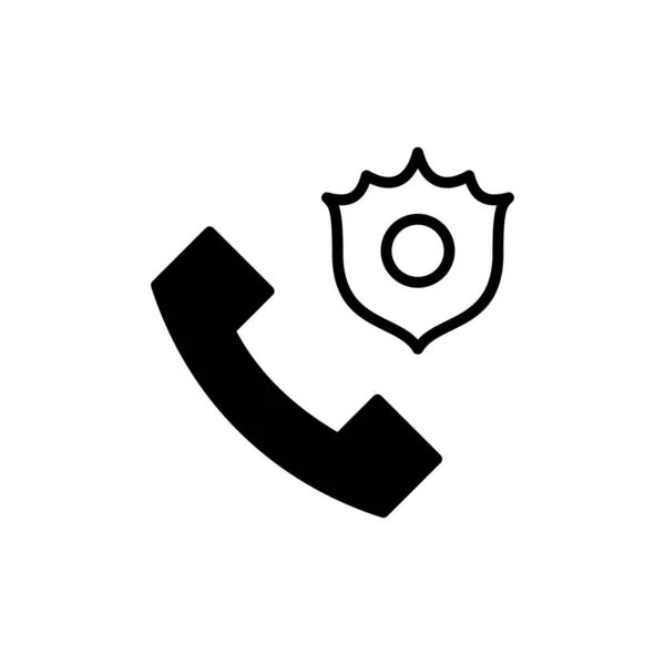 Chiamata Centro Telefono Solid Line Icon Vector Illustration Logo Template — Vettoriale Stock