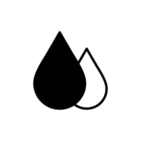 Wassertropfen Wasser Tropfen Flüssige Solid Line Icon Vector Illustration Logo — Stockvektor