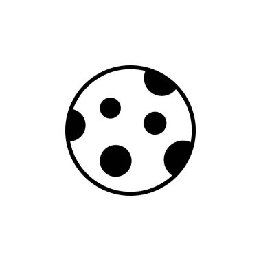 Ay, Gece, Ay ışığı, Gece Yarısı Katı Hat Simgesi Simge Tanımlama Logosu Şablonu. Birçok Amaç İçin Uygun.