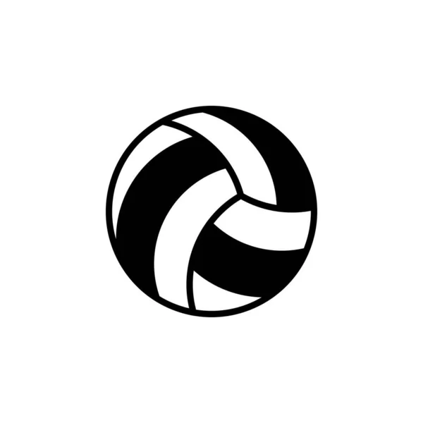 Volleyball Solid Line Icon Vector Illustration Logo Vorlage Für Viele — Stockvektor