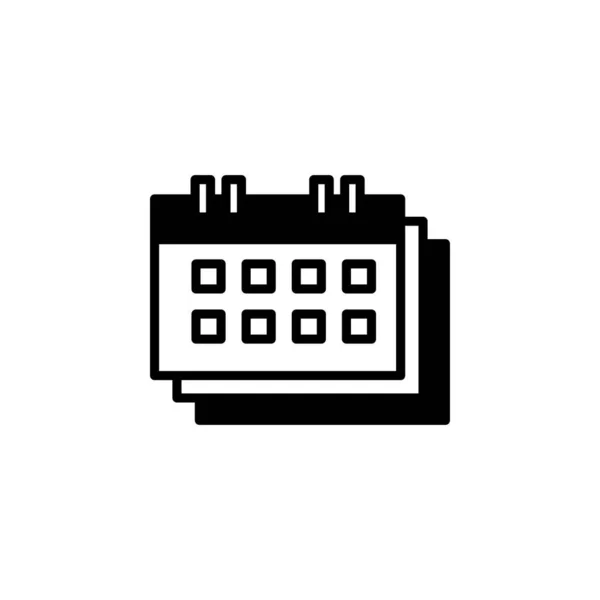 Kalendarz Harmonogram Data Solid Line Ikona Wektorowa Ilustracja Szablon Logo — Wektor stockowy