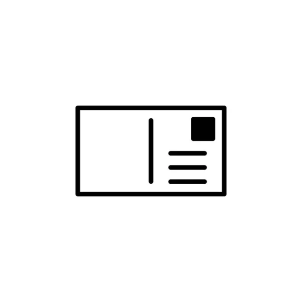 Modèle Logo Illustration Vectorielle Icône Ligne Solide Poste Lettre Courrier — Image vectorielle