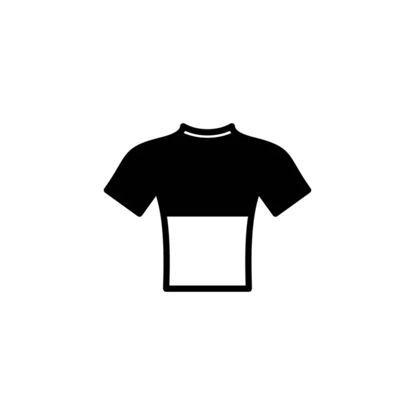 Shirt Fashion Polo Clothes Solid Line Icon Vector Illustration Logo — Stock Vector