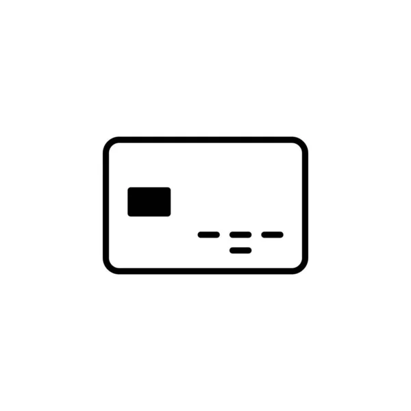 Πιστωτική Κάρτα Πληρωμή Solid Line Εικονίδιο Διάνυσμα Εικονογράφηση Πρότυπο Λογότυπο — Διανυσματικό Αρχείο