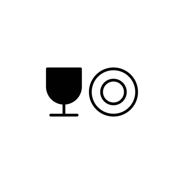 Ресторан Їжа Кухня Тверда Лінія Іконка Векторна Ілюстрація Шаблон Логотипу — стоковий вектор