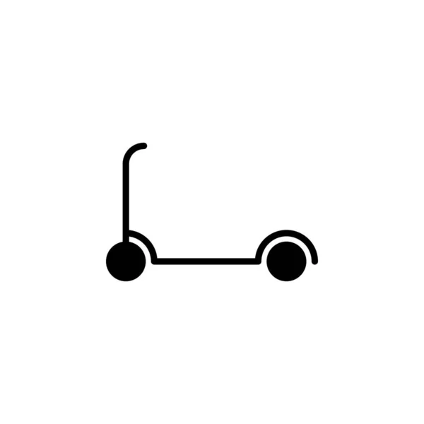 Roller Kick Scooter Solid Line Icon Vector Illustration Logo Template — Stockvektor