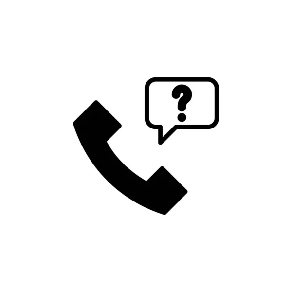 Call Centre Telefone Solid Line Icon Vector Ilustração Logo Template — Vetor de Stock
