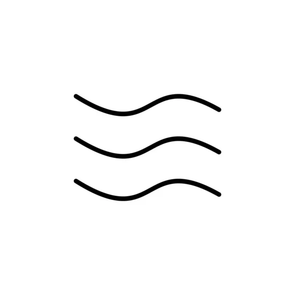 Wind Air Solid Line Icon Vector Illustration Logo Vorlage Für — Stockvektor